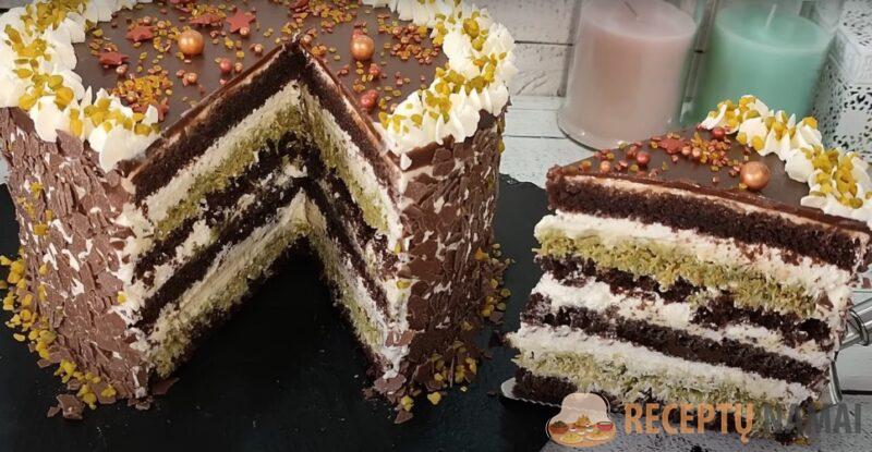 Торт "Дубайский шоколад". Шикарный праздничный десерт с вкусным хрустящим слоем