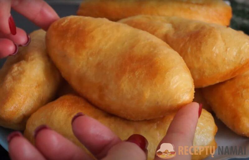 Быстрые пирожки с картофелем без молока и яиц. Максимально пышные и ароматные: тесто готовится за 5 минут