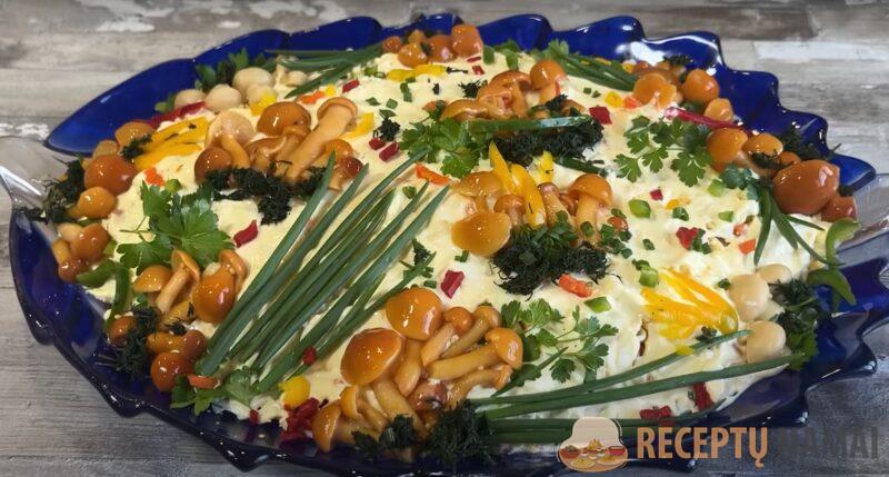“Грибная поляна” - вкусный и красивый салат для праздничного стола