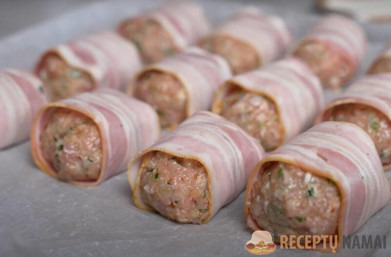 Рулетики из фарша с нежной глазурью. Мясо в мясе: идеально для праздничного стола