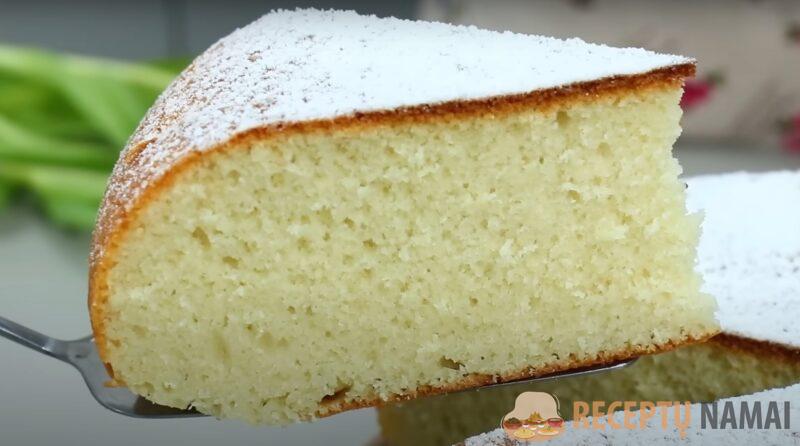 Домашний молочный пирог "Пушинка". Рецепт на сковороде