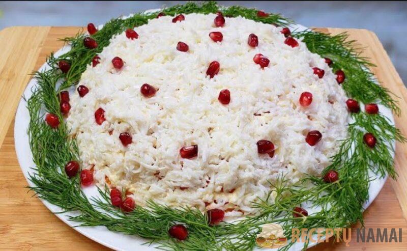 Доступный праздничный салат "Снежная Королева". Новогоднее меню 2025