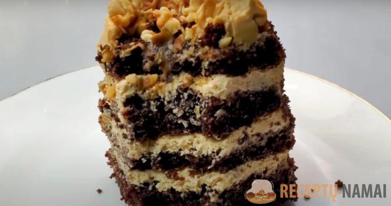 Недорогой и вкусный праздничный торт. Простой рецепт на кефире