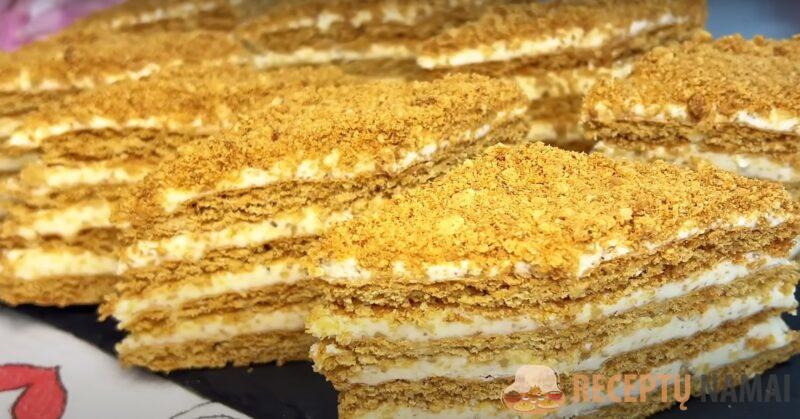 Невероятно вкусный ореховый торт. Простой домашний рецепт из доступных продуктов!