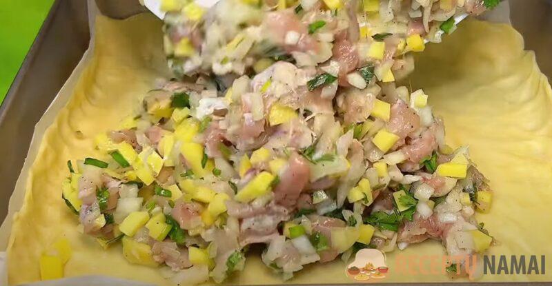 Нереально вкусный пирог с курицей и картошкой. Тесто без дрожжей