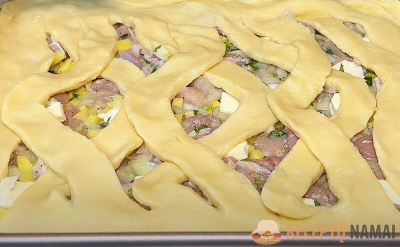 Нереально вкусный пирог с курицей и картошкой. Тесто без дрожжей