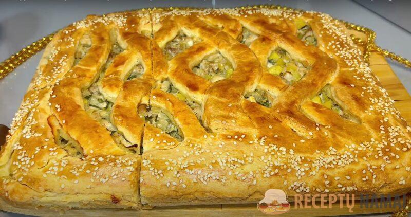 Нереально вкусный пирог с курицей и картошкой. Тесто без дрожжей