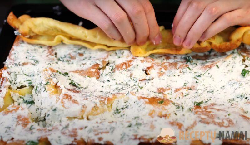 Изысканный рулет с начинкой из рикотты. Простое и вкусное блюдо из минимума продуктов