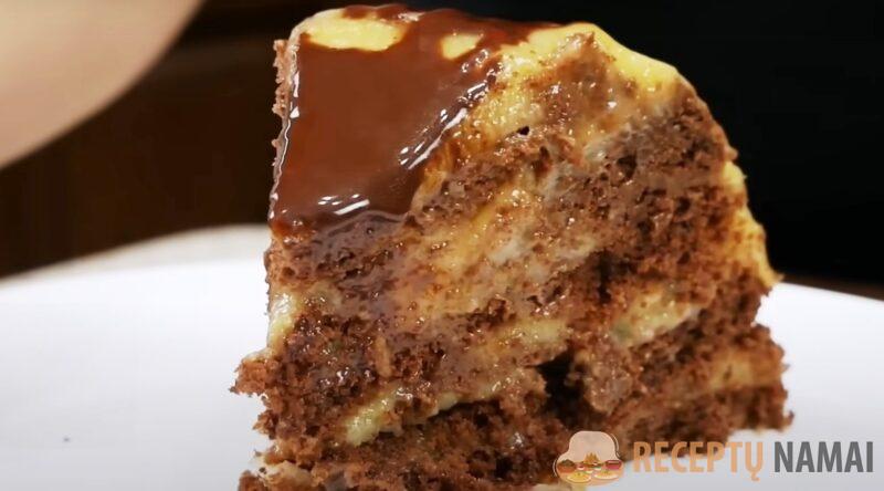 Торт без яиц, молока и сливочного масла. Вкусный десерт из простых продуктов