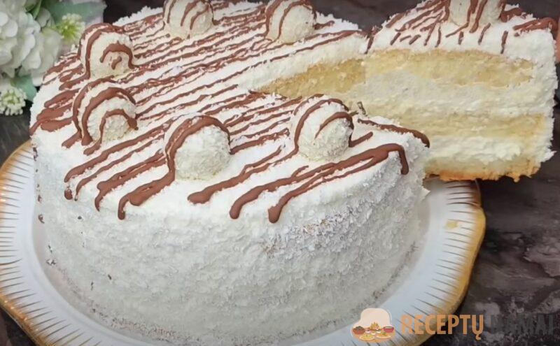 Торт Рафаэлло. Сладкий праздничный десерт: рецепт привезла из Италии