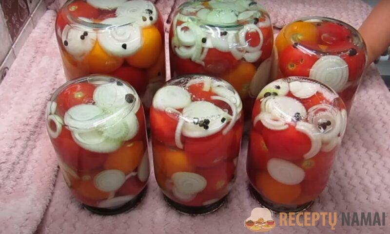 Сладкие помидоры с луком. Лучший рецепт консервации на зиму