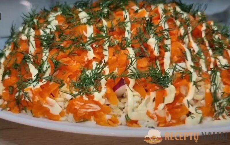 Салат “Золотая рыбка”. Быстрый, праздничный и очень вкусный