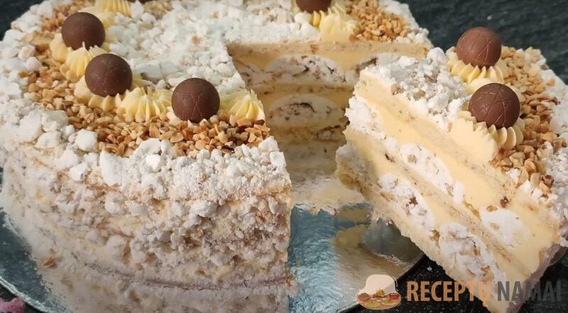 Торт "Сенаторский" с безе и песочными коржами. Вкуснейший десерт без сливок