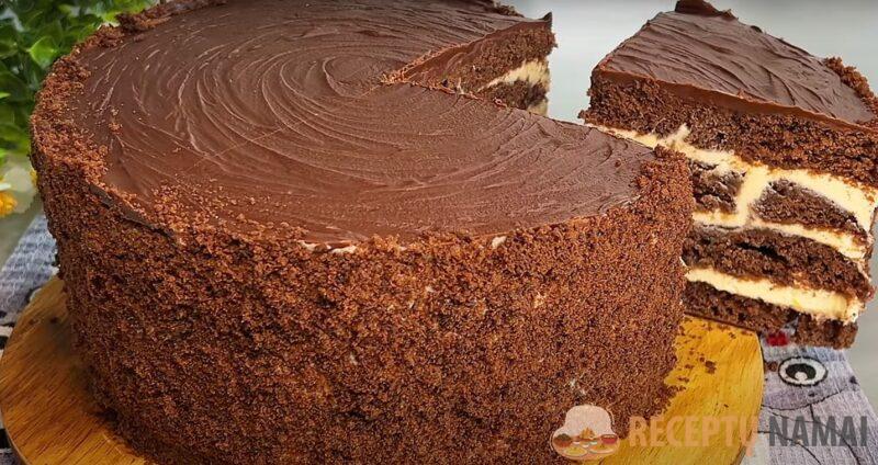 Шоколадный торт на кефире: бархатный вкус. Простой домашний рецепт за 15 минут