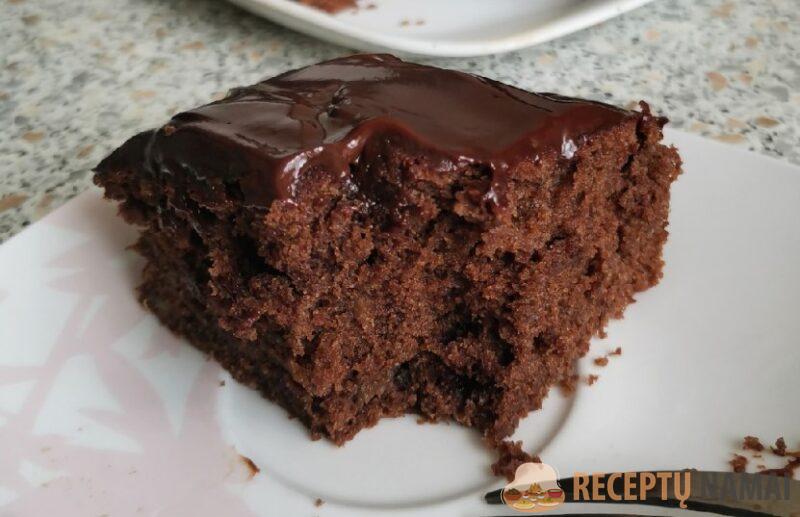 Шоколадный брауни с бананом. Все смешала и в духовку: тесто замешивается за 5 минут