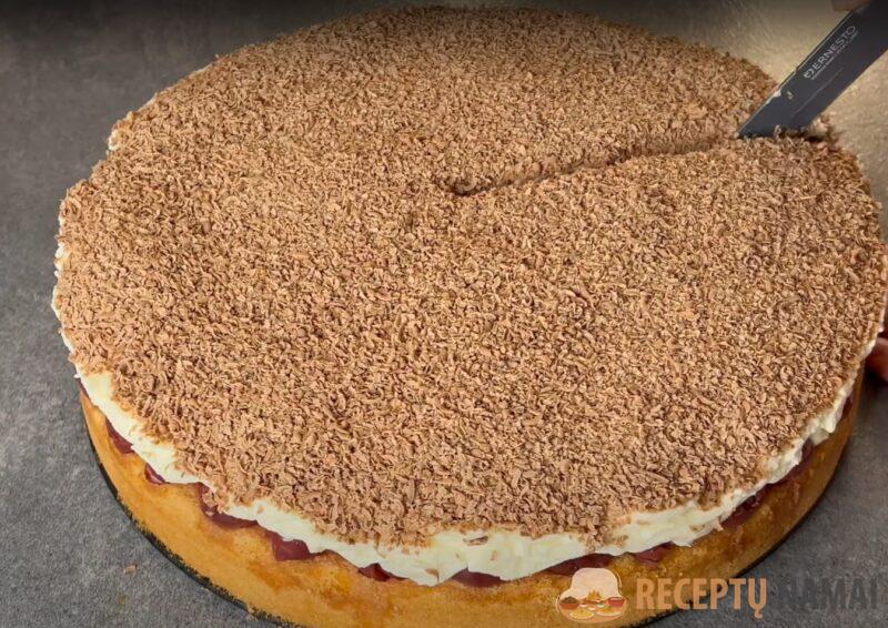 Нежный и вкусный вишнёвый торт "Наслаждение". Хороший десерт на день рождения