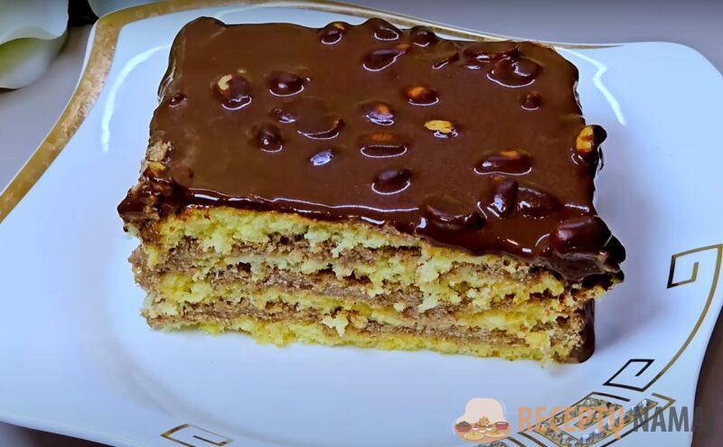 Нежный и вкусный торт с заварным кремом. Научила всех подруг готовить такую вкусняшку