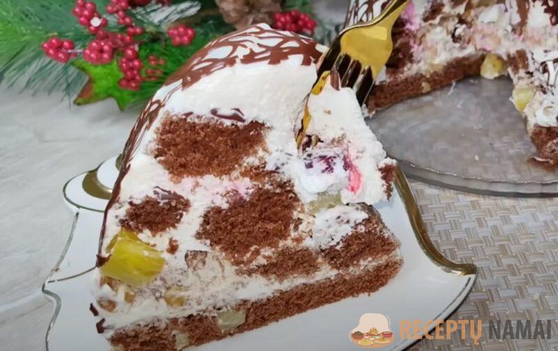 Это что-то новое. Праздничный торт со сливочным кремом и ананасами: покоряет с первого кусочка