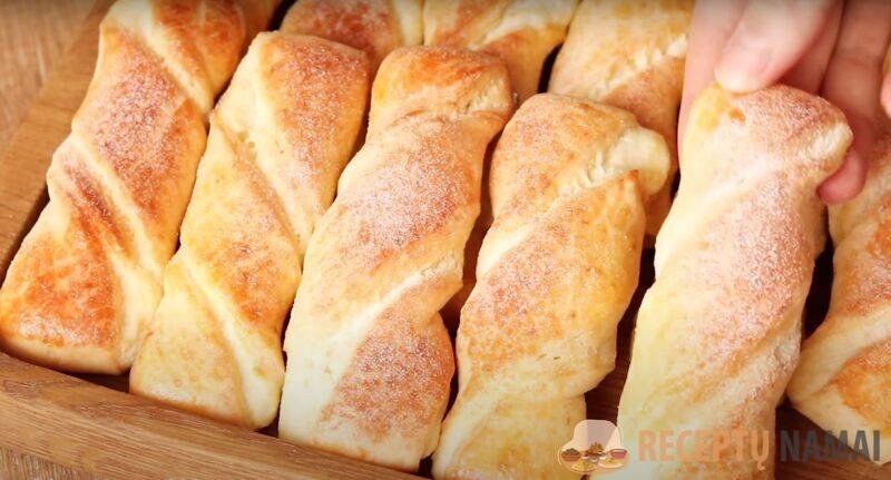 Творожные завитушки с начинкой. Аппетитное лакомство к чаю