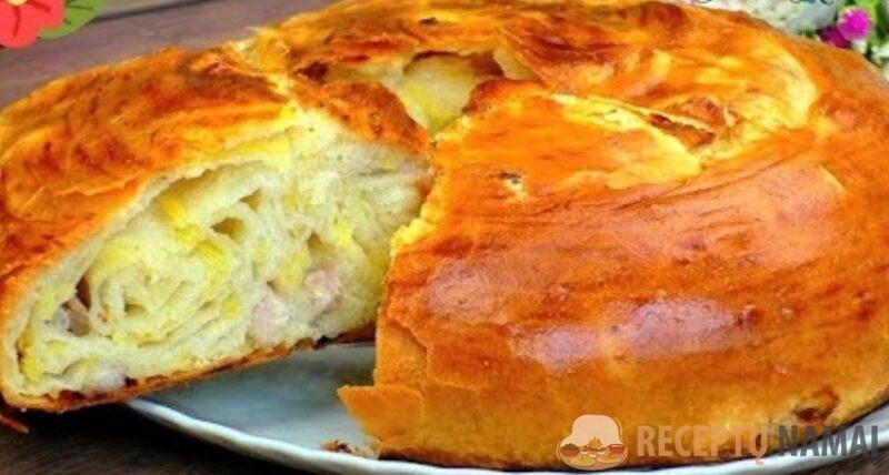 Все смешали и в духовку. Нереально вкусный пирог с картофелем и мясом