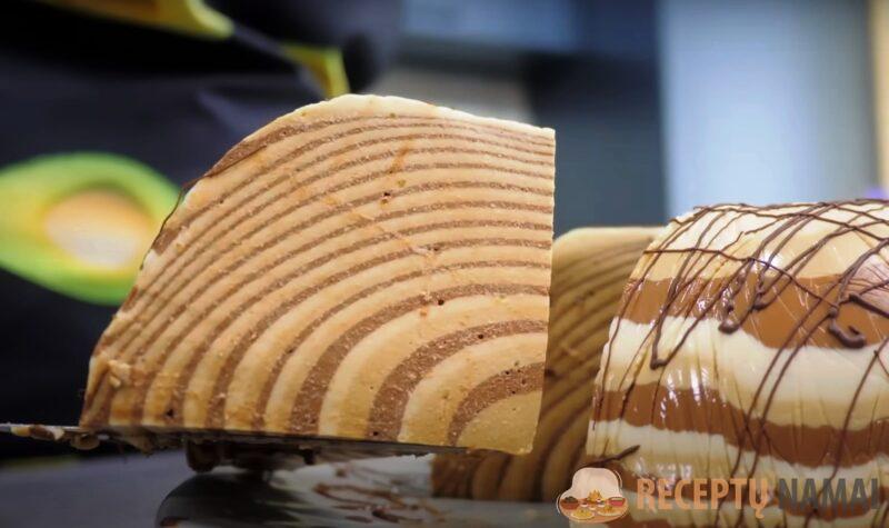 Торт "Зебра" без печенья и муки. Давно забытый рецепт из кулинарного журнала