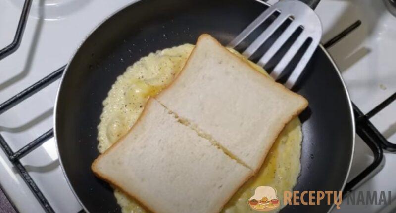 Завтрак за 7 минут. Быстро делается и очень сытно: вкусный горячий бутерброд