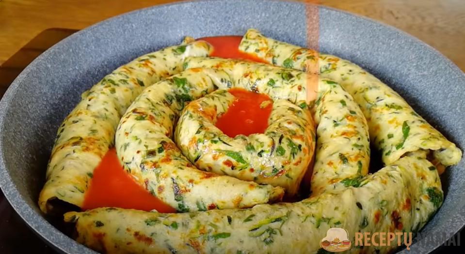 Пока есть кабачки, готовлю так. Вкусный и полезный обед на сковороде