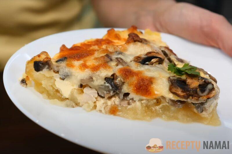 Вкуснее пиццы и проще запеканки: пирог "Жульен" с хрустящей корочкой  — вкус, от которого невозможно оторваться!