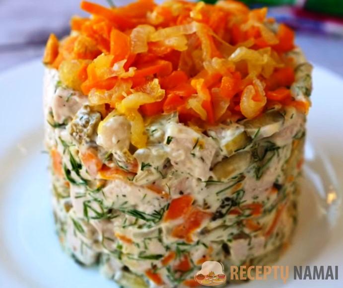 Знаменитый салат «Обжорка»! Очень вкусный и простой в приготовлении