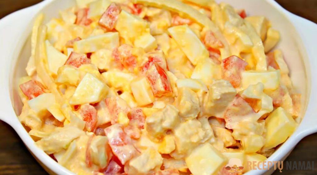 Салат «День рождения» из старинного кулинарного журнала. Всего 4 ингредиента