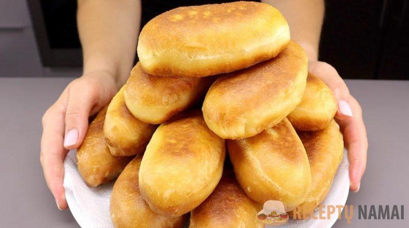 Когда хочется быстро и просто. Пышные пирожки с капустой на кефирном тесте