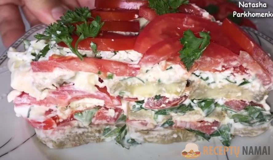 Новинка! Закусочный торт «Баклажанчик» - закуска займет центр стола и станет вашим фирменным блюдом