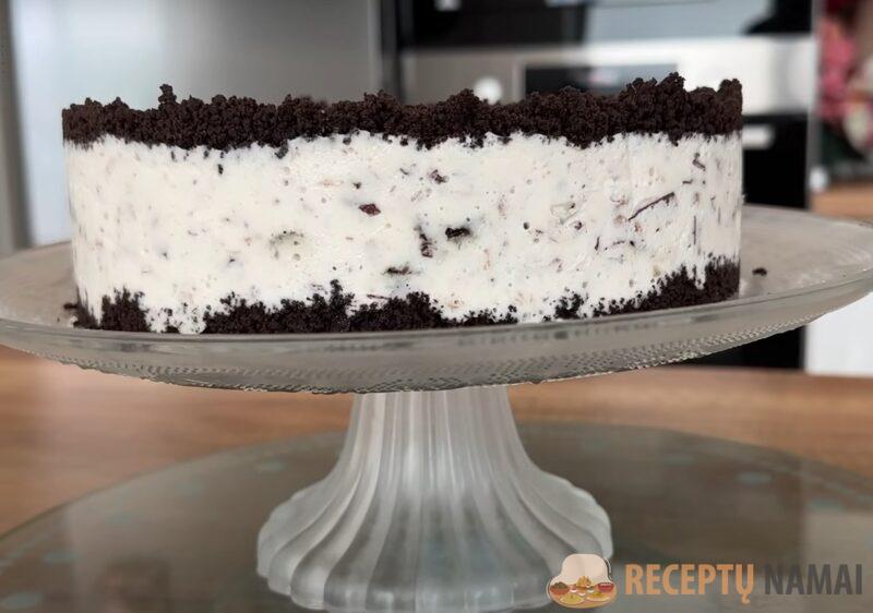 Торт «Орео» с крошкой «Пломбир». Десерт без выпечки всего за 5 минут