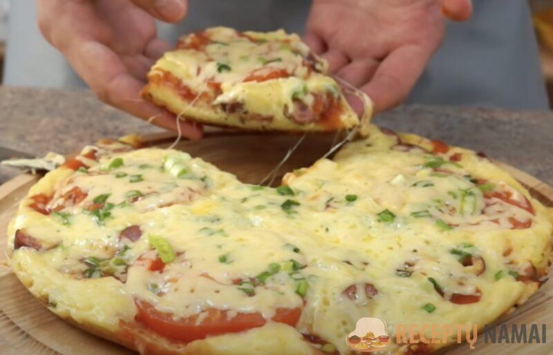 Рецепт полноценной пиццы за 10 минут! Вкусно и натурально: по домашнему просто