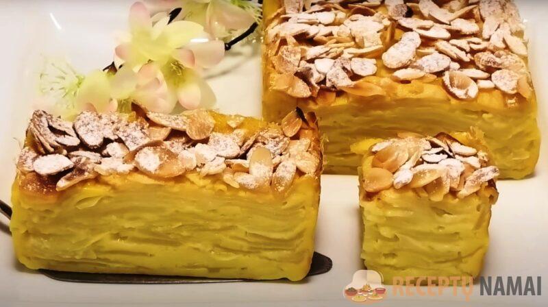 Яблочный пирог без теста. Из простых, доступных ингредиентов - замечательный торт