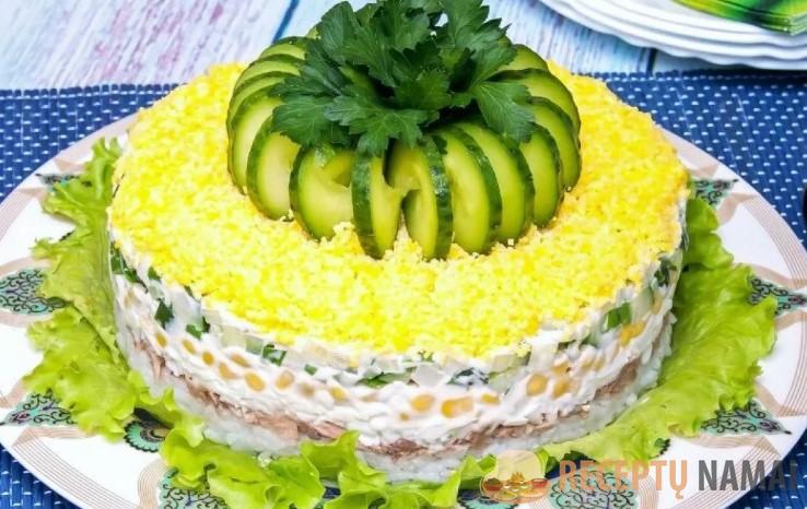 Вкуснейший салат "Диана" на праздничный стол! Коронное блюдо моей свекрови, мы его обожаем. Свекровь рассказала рецепт