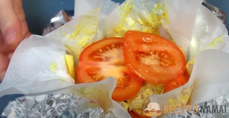 Просто завернула все в фольгу и в духовку. Рецепт вкусного ужин из простых продуктов