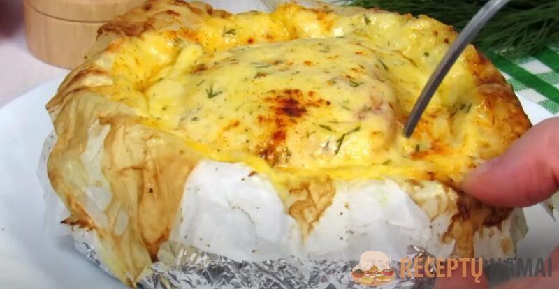 Просто завернула все в фольгу и в духовку. Рецепт вкусного ужин из простых продуктов