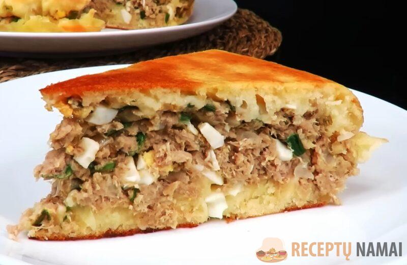 Пирог на сковороде с сочной мясной начинкой. Готовим без духовки - вкусно и быстро!