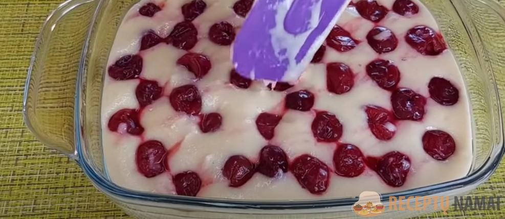 Пирог на кефире с вишней! Все смешал и в духовку