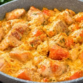 Greita ir paprasta vištiena su moliūgu grietinėliniame česnako padaže