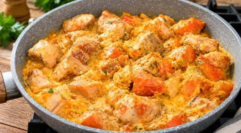 Greita ir paprasta vištiena su moliūgu grietinėliniame česnako padaže