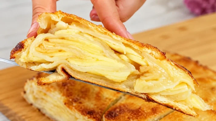 Keptuvėje kepta vertutė su 2 kg obuolių — paprastas nebrangus receptas