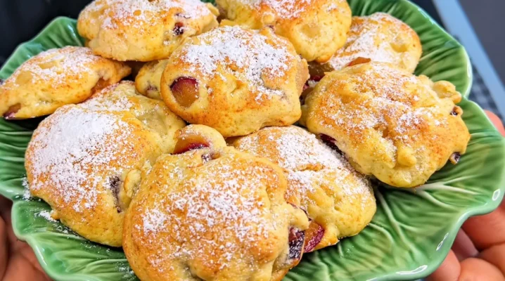 Minkšti obuoliniai sausainiai su citrina — paruošiami per 5 minutes be kočiojimo